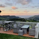 Rural apartment with sea views