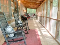 Cozy Cabin in woods with Hot Tub, Porch Swing Bed and Fire Pit in Aska Adventure - 3-Star