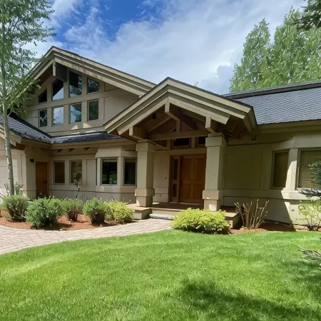 Ski bus stops at front door, court sports and indoor game room, bike path