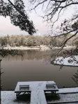 Quaint two bedroom cabin just a few steps away from and on Mountain Rest Lake.