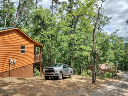 New Listing! Mountain Cabin Getaway with a Fire Pit, High Speed Internet, Dog OK