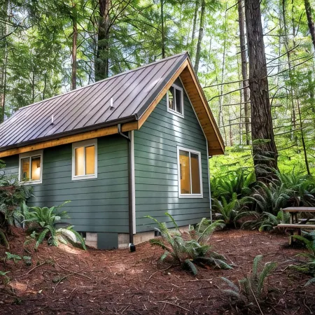 Secluded Cabin in Redwood Forest