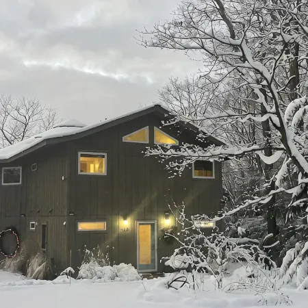 Osseo Lake Lodge Unique Octagon Home with Sunset Views & Private Waterfront