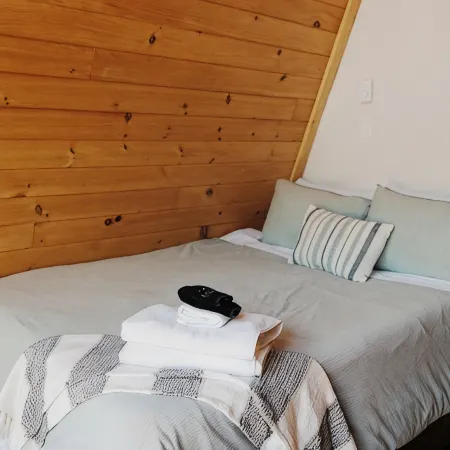 The Sugar Shack, a cozy A-Frame cabin located outside Sussex, New Brunswick.