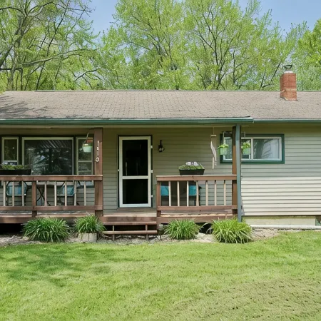 Lakeside living awaits at beautiful Lake Milton, OH with dock across the street