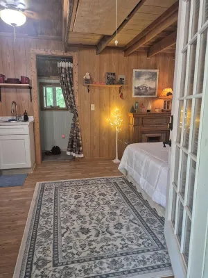 Cozy cabin in peaceful Ellijay with WiFi, AC - Alphydda