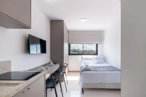 Studio Moderno em cond. c/ piscina HFO0208 - Homestays