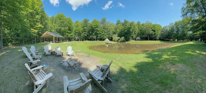 Full Site Woodland Glamping Rental near 3 of NY's Finger Lakes for 14+ Hotels in Yates County