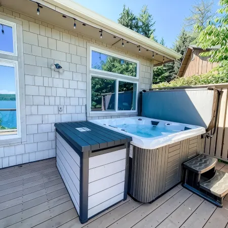 Spacious home with stunning Hood Canal Views, hot tub, game room, dog-friendly