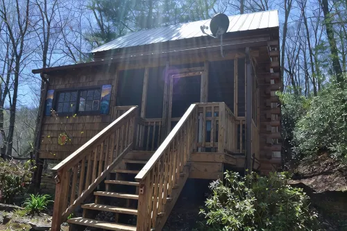 Cozy Pet Friendly Mountain Log Cabin in the Smokies with Deck and fire pit. - Chalets