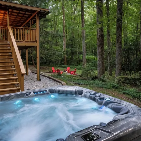 Dog-Friendly Cabin in Appalachian Mountains! -Near at, Firepit, with Hot Tub!