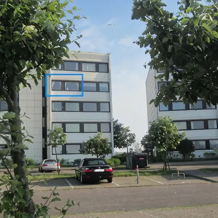 Your apartment with a wonderful panoramic view of the Burgtiefe marina