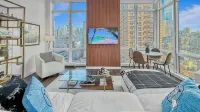Corner Skyline Living步行可至時代廣場一居室配落地窗景觀公寓 - 民宿