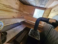 Cabin-Swim-Brook View-Woodfired Sauna-Firepit-Woodstove-7 Min to Stratton-Dog OK