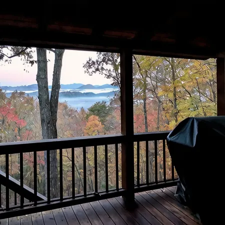 Log Cabin with Mountain Views: Hot Tub, Game Room, Fenced Yard