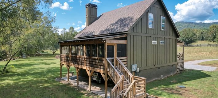 Creekside Screened Porch, Pet Friendly, Minutes to Downtown Hayesville. Firewood Hotels in Clay County