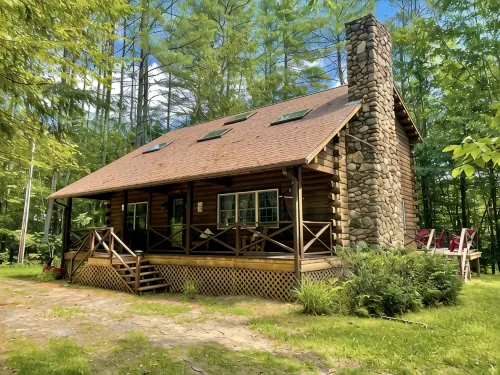 Log Cabin 1.6 Miles from Newfound Lake! Pet Friendly! Sleeps up to 10 - Chalets