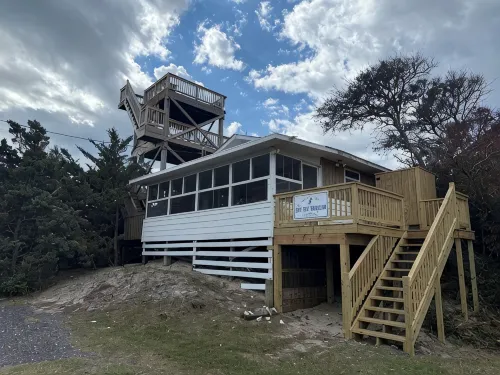 Surf Side Bungalow- Ocean front with 3 story deck