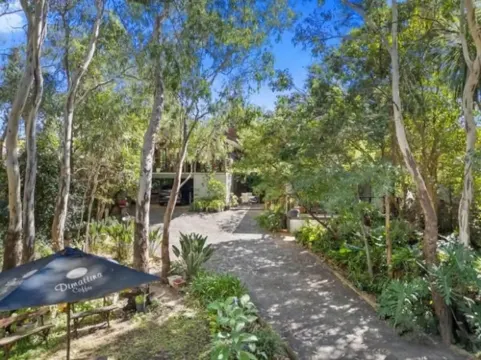 This pet friendly retreat is excellent to relax over looking a "rain forest