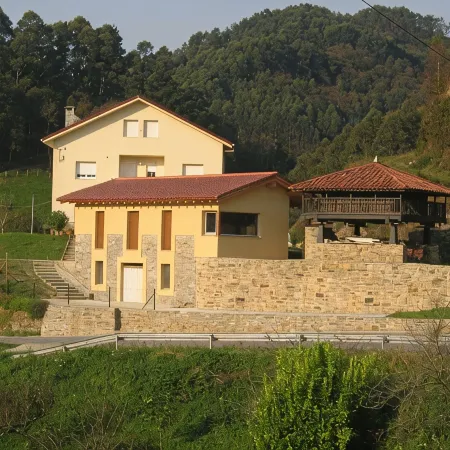 Beautiful views of the green nature from the inside Asturiana