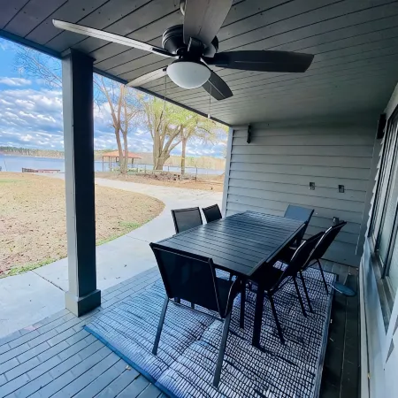 Family friendly lakefront home with private boat ramp and dock