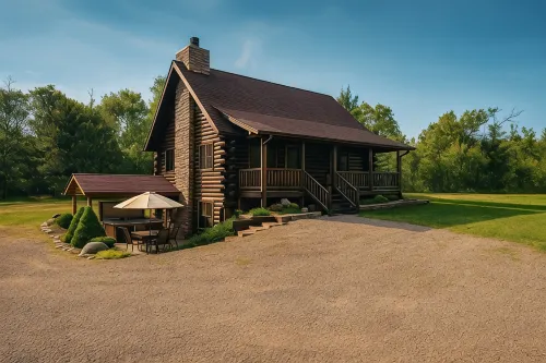 Little Valley private log cabin in the woods by Lake Petenwell - Chalets