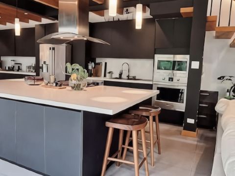 Modern house in old town