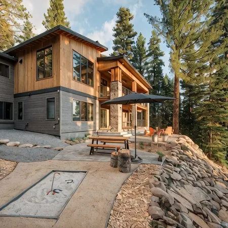 New modern home with spectacular view on 5 private acres