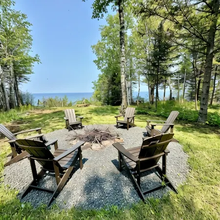 Private & Spacious Lake Superior Lakefront Cabin: Beach Access Parking & Firepit