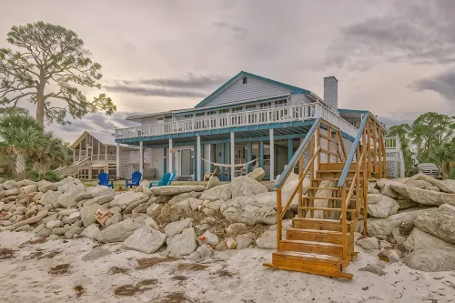 Blue Seahorse *Carrabelle/Eastpoint/St. George FL Beachfront* Pet-Friendly - de playa