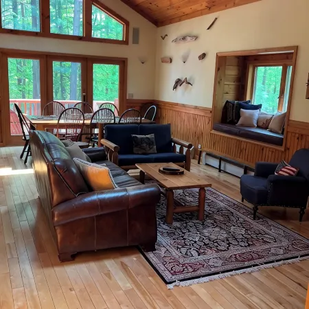 Bright cabin retreat happily situated 7 miles from Whiteface Mt