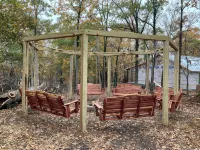 New Cabin on Private Lake with Hot Tub, Gas Grill, Fire Pit & Swings - Chalets