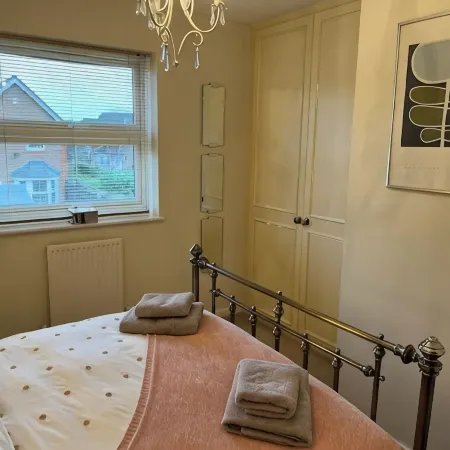 Cosy home in quiet cul-de-sac. Private fenced garden and free parking.