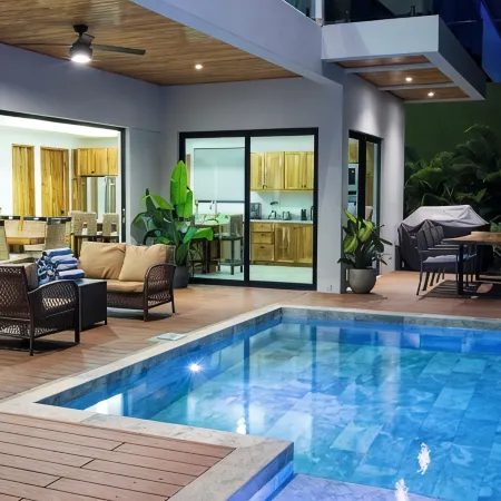 Private Luxury Villa Prime Location South End of Jaco Beach, Gated Community.