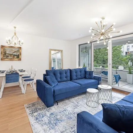 Two-room apartment in the city center with underground parking space