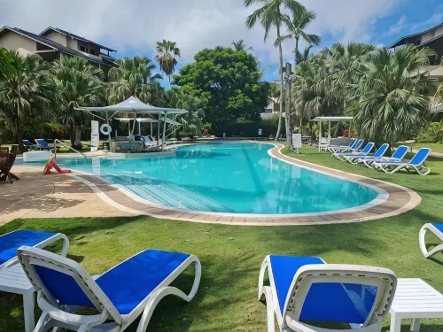 Beautiful 1BR in front of the beach with pool spa restaurant - 2 estrellas