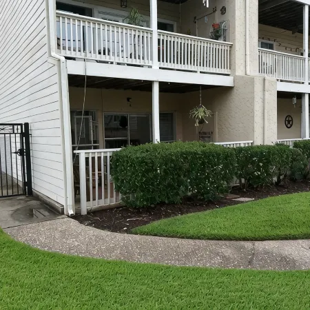 Lakeside condo on Clear Lake with marina.