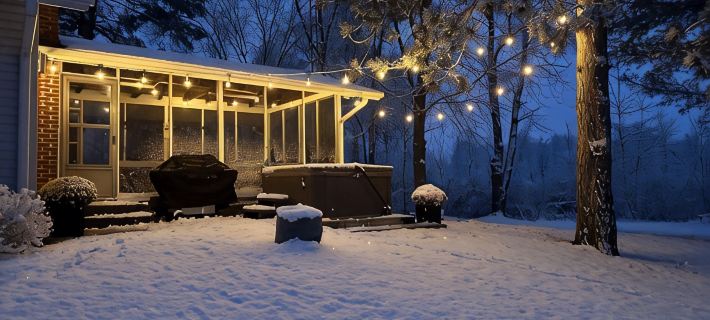 Private, newly renovated lakefront cottage on 10+ acres of land. Hotéis em Jackson County