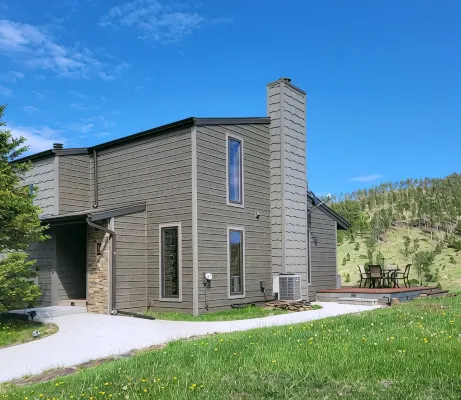 A beautiful mountain lake setting located in the 'Heart of the Black Hills'