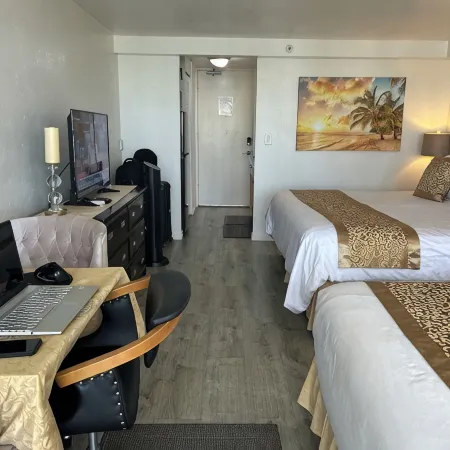 Lovely Studio with Million Dollar View of Waikiki and close to everything!