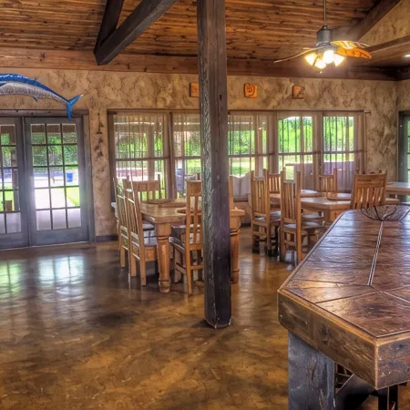 6-bedroom Lodge on 12 acres in Concan, Texas.  Swimming pool & hot tub.