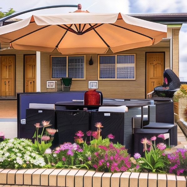 Country motel accommodation with outdoor seating in Tenterfield, New South Wales