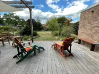 Modern holiday apartment with a large terrace and garden near Hamburg