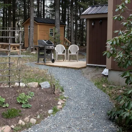 Peaceful Basement Apartment among serene woods, paths, and a stream near Acadia
