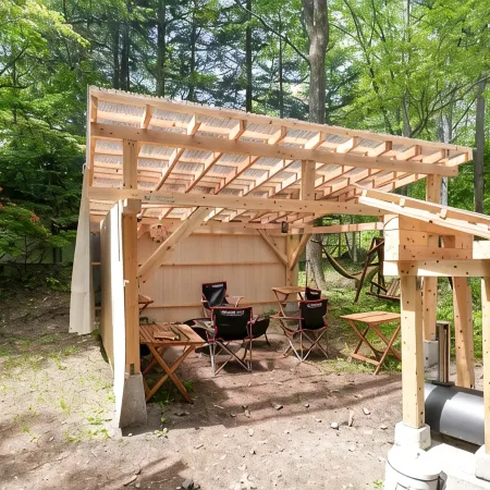 A private villa where you can enjoy outdoor experiences such as BBQ, bonfire, and pizza oven