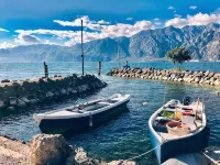 Holiday feeling Lake Garda Limone mountain / lake view