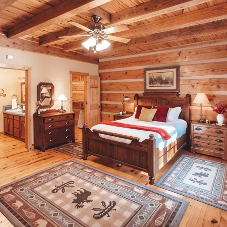 Modern luxury 4 Bedroom cabin with game room, hot tub, sauna and home theater