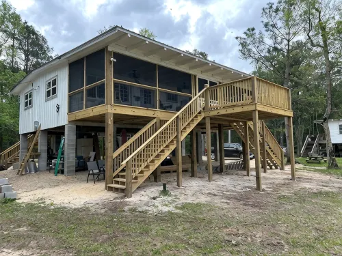 Secluded waterfront fishing cabin, boat dock, pier, sunsets, boat to beach - Alphydda