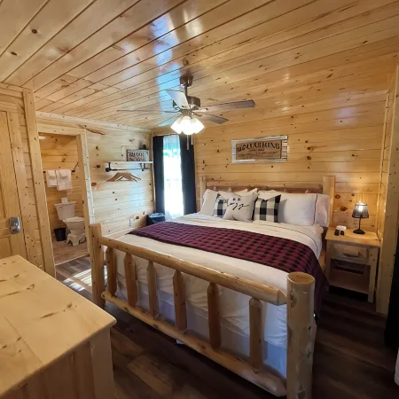 This cabin is a 1 bedroom(s), 2 bathrooms, located in Pigeon Forge, TN.