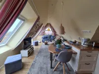 Cozy attic studio Norddeich panoramic window with sea view beach 50 meters - 무료 와이파이